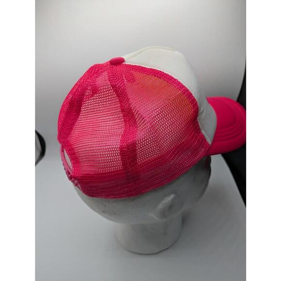 Vintage Trucker Baseball Hat Cap with Turquoise Jeep Design Pink OSFA - Picture 5 of 7